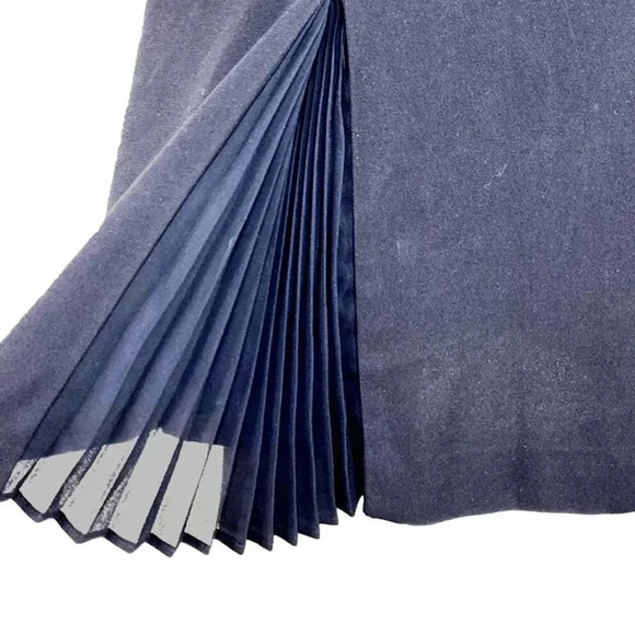 Liz Claiborne Vintage 90s Casual Chiffon Short Sleeves Shift Dress Size 8 Black - Picture 4 of 10